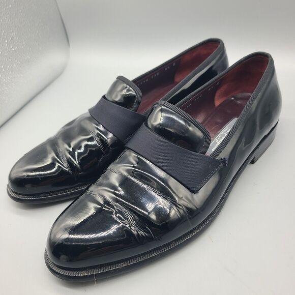 Salvatore Ferragamo Bryden Banded black patent Tuxedo Loafer Size 9.5 D Used main image 13